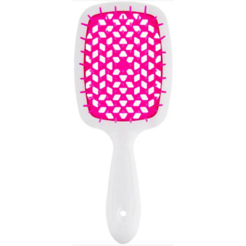 Щітка для волосся Janeke Superbrush, біла з фіолетовим